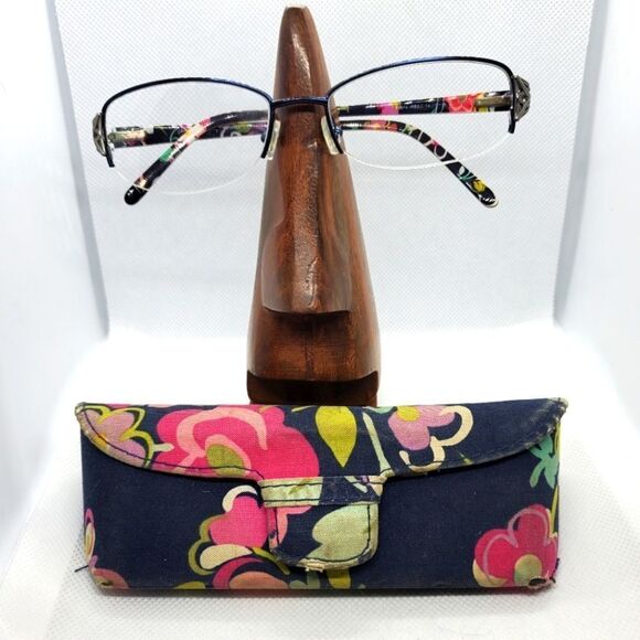 Vera Bradley Vanessa Ribbons Prescription Glasses Frames & Case - Picture 1 of 9